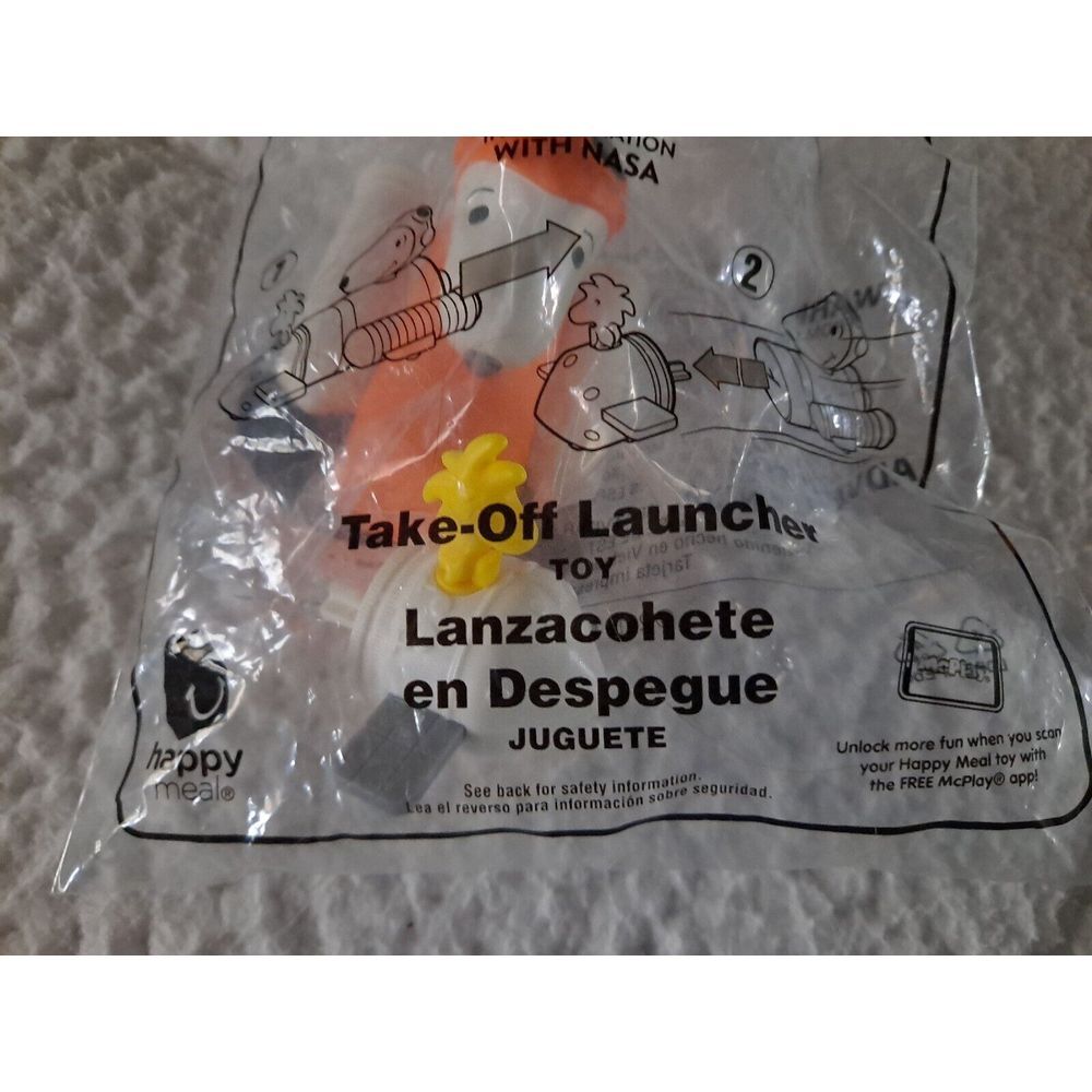 2019 Peanuts With Cooperation Nasa McDonald's‎ Happy Meal #8 Take-Off Launcher - Picture 3 of 6